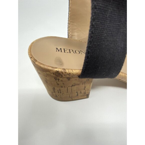 Womens' US 6 Merona Black Quarter Strap Block Heel Sandals Shoes NWOB - Picture 9 of 9
